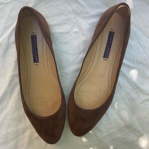 Purple label Ralph Lauren Collection suede flats size 8m